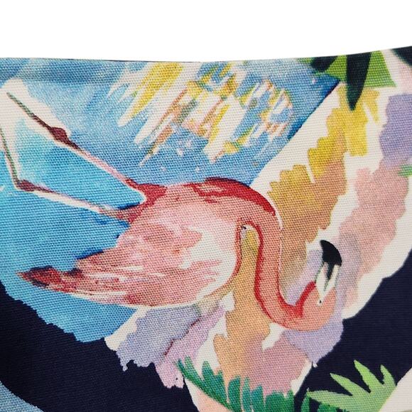 TALBOTS PENCIL SKIRT SIZE 6 TROPICAL COLORFUL BEACH FLAMINGO ART TO WEAR LINED - Picture 6 of 6